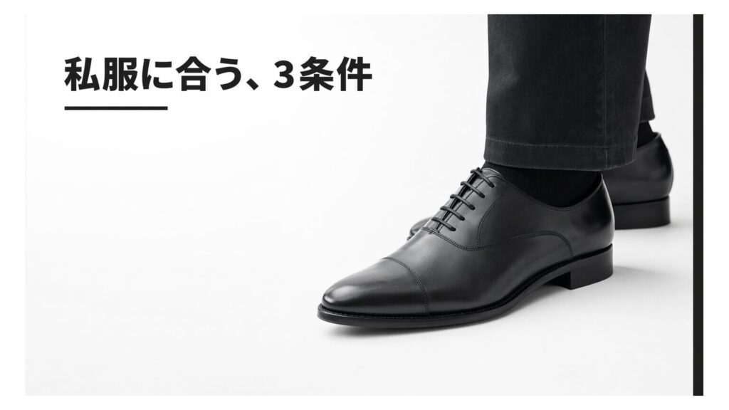 ストレートチップ（内羽根）は普段使いできる？“浮かない3条件”と合わせ方