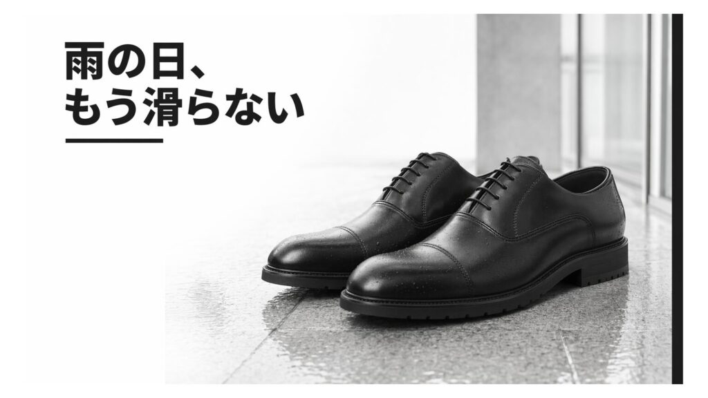 雨の日のビジネスシューズ、もう迷わない｜“濡れない・滑らない・浮かない”選び方