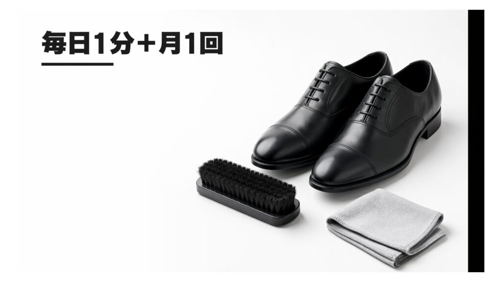 【結論】革靴の手入れ頻度は「毎日1分＋月1回」｜迷わない早見表つき
