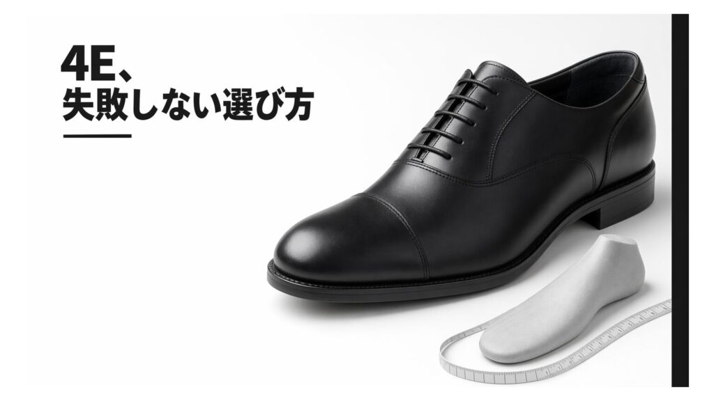 4Eのメンズ靴で失敗しない選び方
幅広でも合いやすい一足を見つけるコツ