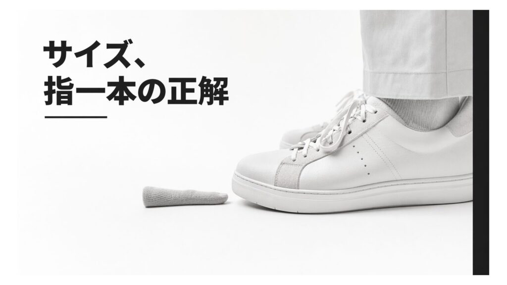 スニーカーのサイズは「指一本」で合ってる？大きい・小さいの見分け方