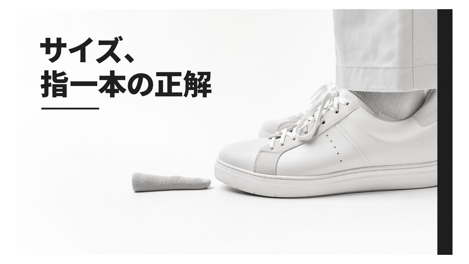 スニーカーのサイズは「指一本」で合ってる？大きい・小さいの見分け方