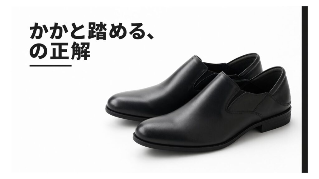 ビジネスシューズでかかとが踏めるモデルはある？失敗しない選び方と注意点