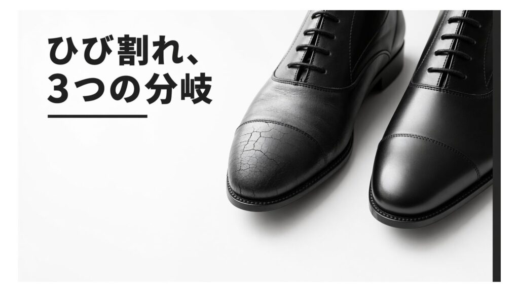 革靴のひび割れは直せる？3つの判断基準と補修・修理・予防の全手順