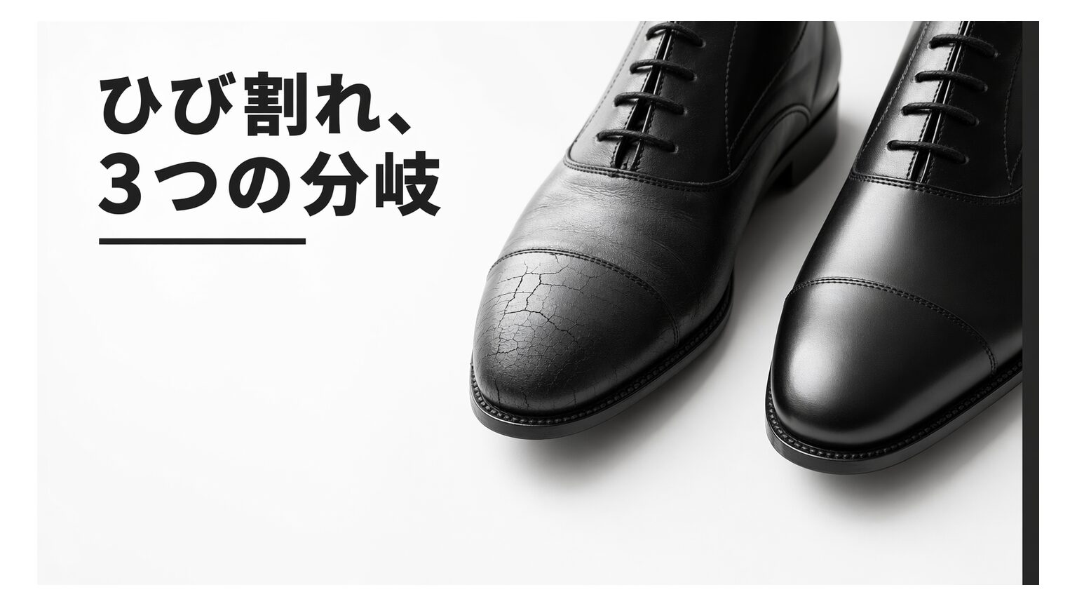 革靴のひび割れは直せる？3つの判断基準と補修・修理・予防の全手順